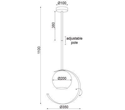 Пендел IPARELLE x1 - AVA Lighting