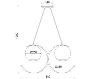 Пендел IPARELLE 2x - AVA Lighting