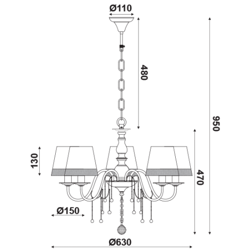 Chandelier MULAN/5