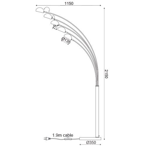Лампион ML312461FB MARKELLA - AVA Lighting