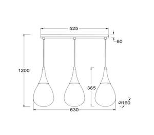 Пендел ATENA 3 линейна основа - AVA Lighting