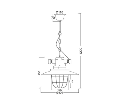 Винтидж Пендел DRILL - AVA Lighting