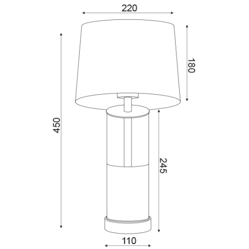 Renouar table lamp, black shade, gold body, Ø25×45 cm, E27
