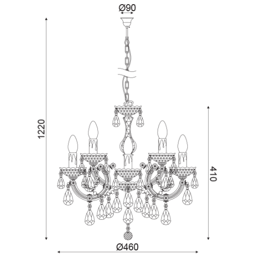 Полилей NEFERTITI/GD - AVA Lighting