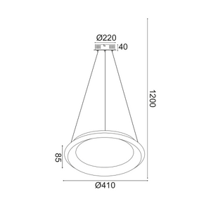 LED пендел DIANA M - ДИМИРАЩА - AVA Lighting