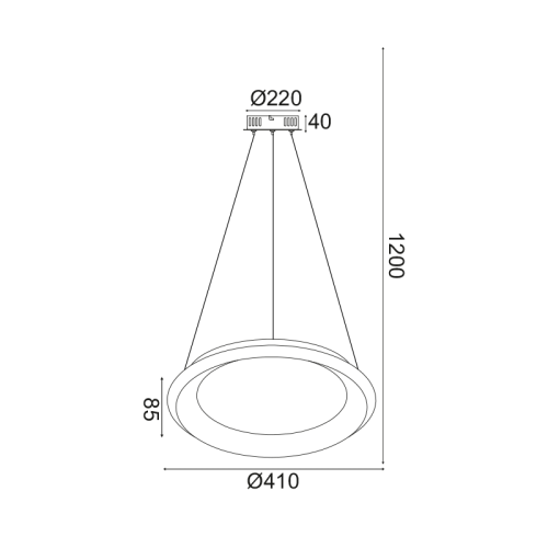 LED пендел DIANA M - ДИМИРАЩА - AVA Lighting