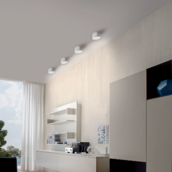 LED луна за таван "UTO"Диаметър, Ø140мм 18W, 1278lm, 3000K, бяло или черно