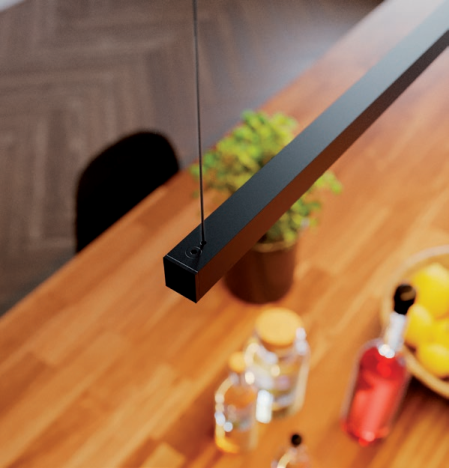 LED pendant lamp Acrobat Horizontal – color: Black