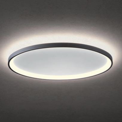 LED Плафон Nobu – Елегантно и съвременно осветление. Размери: Ø450mm, Ø600mm, Ø800mm . Цвят: Бял, Черен, Злато