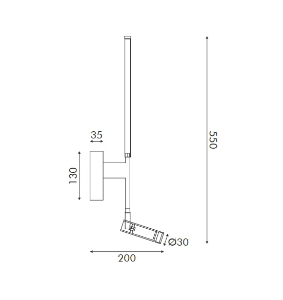 LED аплик CONCERTO – с насочена и фоновa светлина, 5W + COB 3W, 700lm, бял или черен