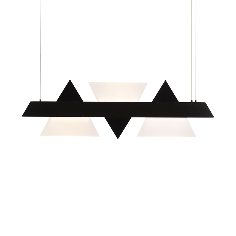 Висящо LED осветление ARMSTRONG, черен метал и акрил, 18W, 3000K, 1960lm, 100x7.5xH120 cm – ACA Lighting