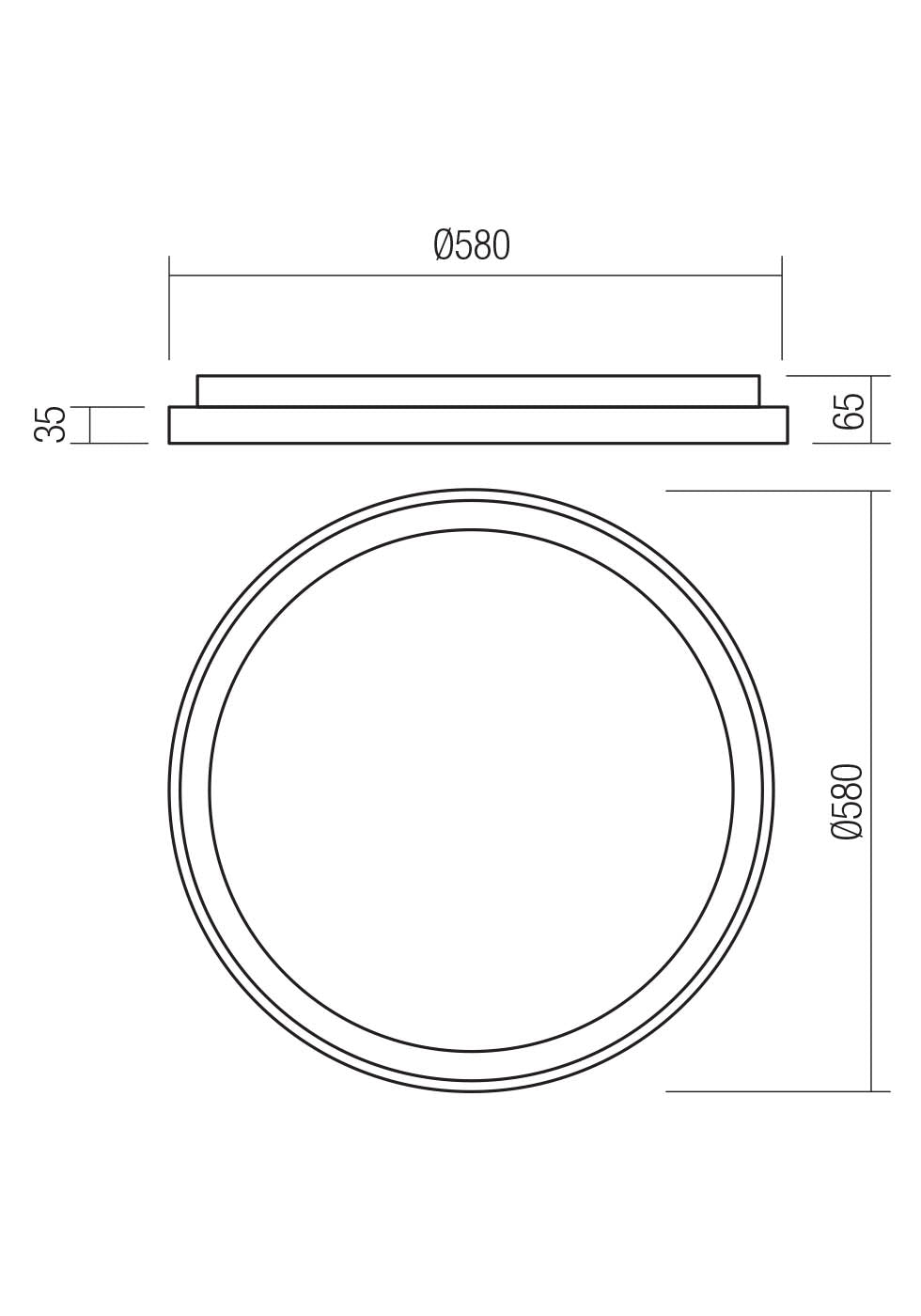 Ceiling lamp ICONIC PL LED 50W (3000/4000K) Matte White