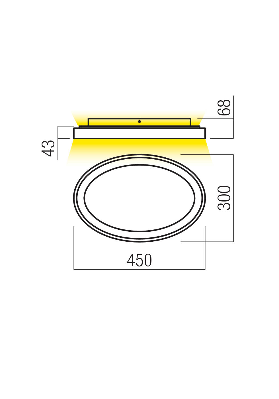 LED Плафон Nobu – Елегантно и съвременно осветление. Размери: Ø450mm, Ø600mm, Ø800mm . Цвят: Бял, Черен, Злато