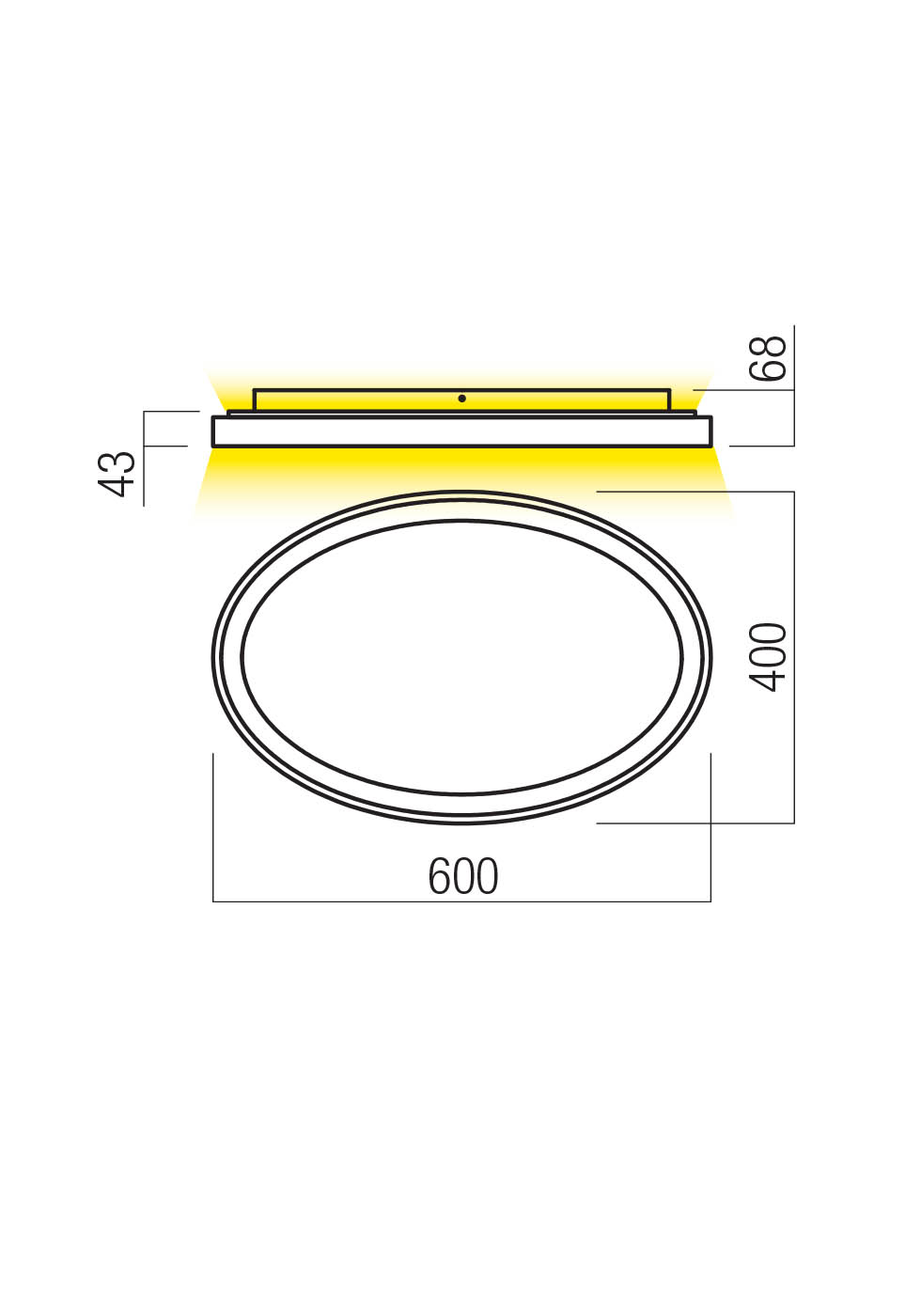 LED Плафон Nobu – Елегантно и съвременно осветление. Размери: Ø450mm, Ø600mm, Ø800mm . Цвят: Бял, Черен, Злато