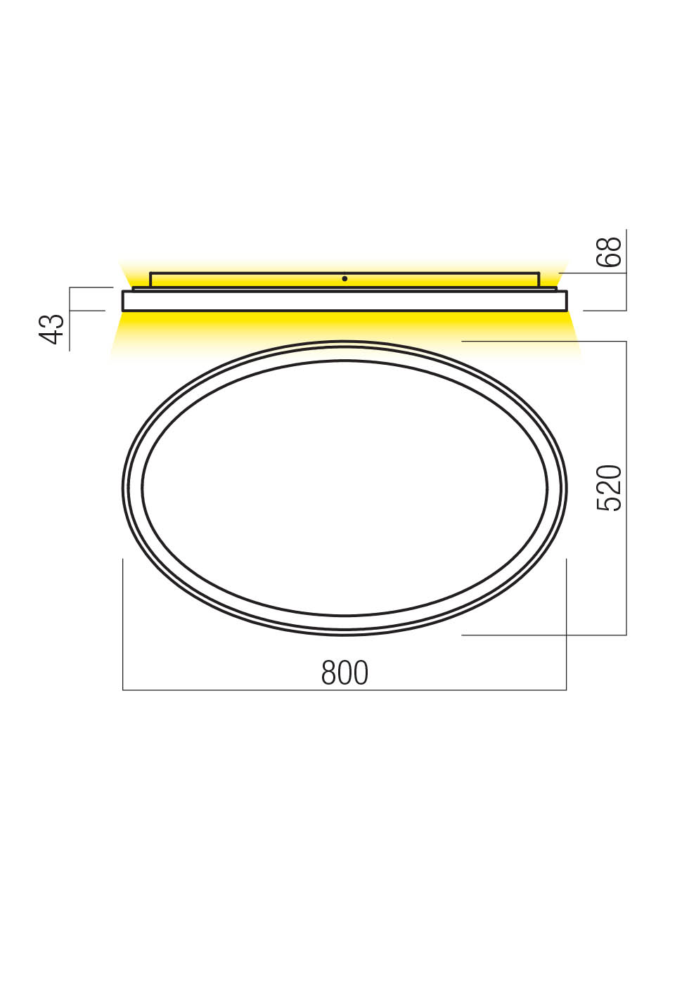 LED Плафон Nobu – Елегантно и съвременно осветление. Размери: Ø450mm, Ø600mm, Ø800mm . Цвят: Бял, Черен, Злато