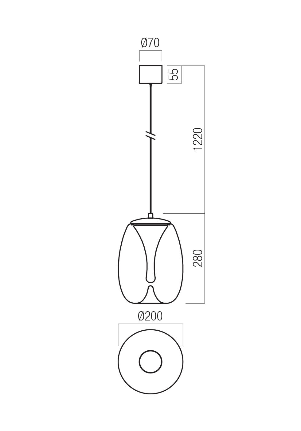 LED пендел DROP – три размера: Ø110, Ø200 и Ø270