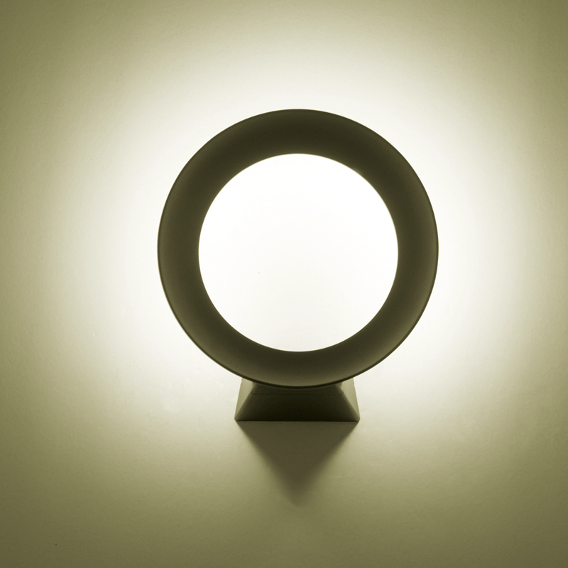 RING dark gray wall lamp LED 8W, 3000K, IP54