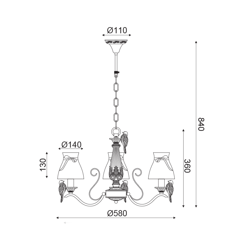 EKAVI/3 chandelier