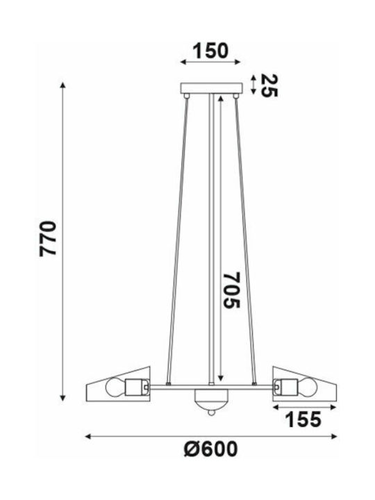 Винтидж Полилей COOPER - 5 - AVA Lighting