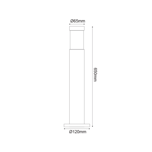 Standing garden lamp gray 65cm E27 moisture-proof IP45 aluminium/plastic