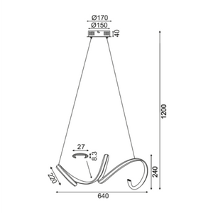 LED пендел CLEO/BK - AVA Lighting