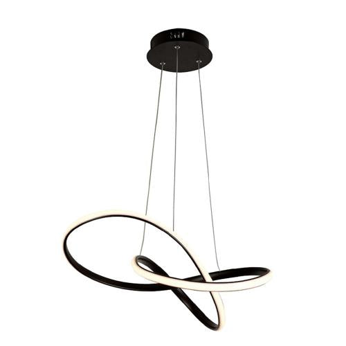 GORDIUS – LED пендел 48W, черен мат, 3000K топла светлина