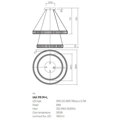 Полилей  AKALA/M+L - AVA Lighting