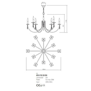 Полилей • ELISIR • Диаметър: 920 мм - AVA Lighting