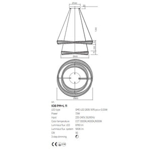 Полилей OBLIGE Диаметър: 800 мм х 600 мм - AVA Lighting