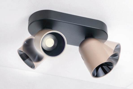 LED spot 2-spot Kobe Matte black/Silver coffee 3000 K - 01-3670