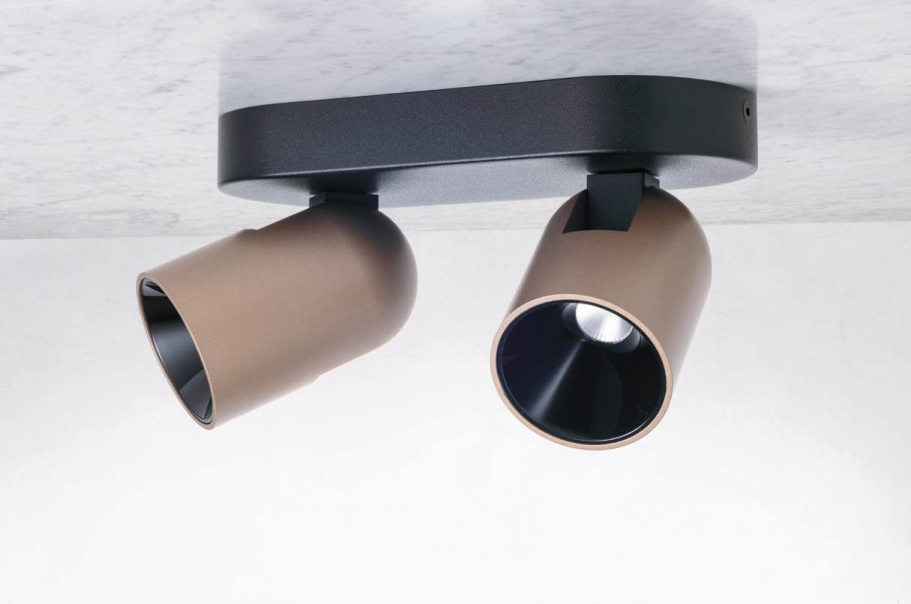 LED spot 2-spot Kobe Matte black/Silver coffee 3000 K - 01-3670