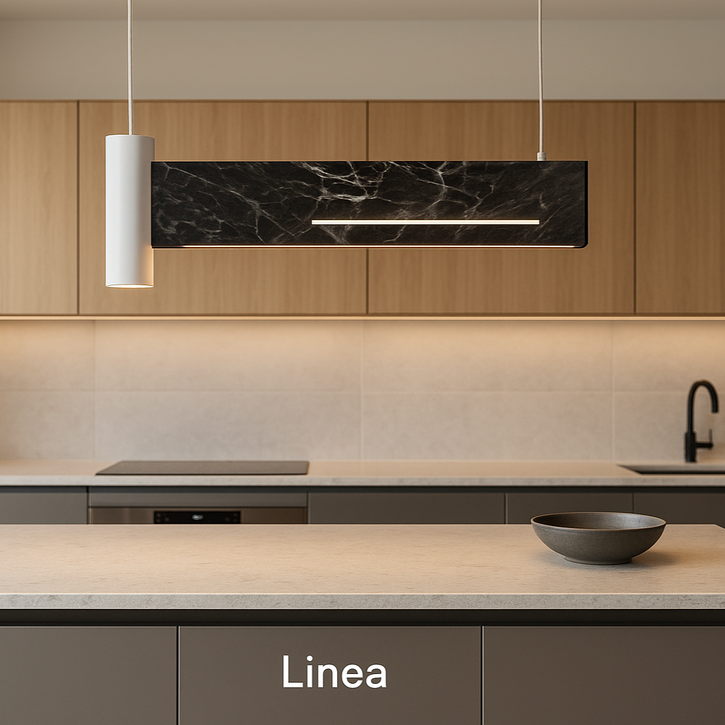 LED пендел Linea в модерна кухня