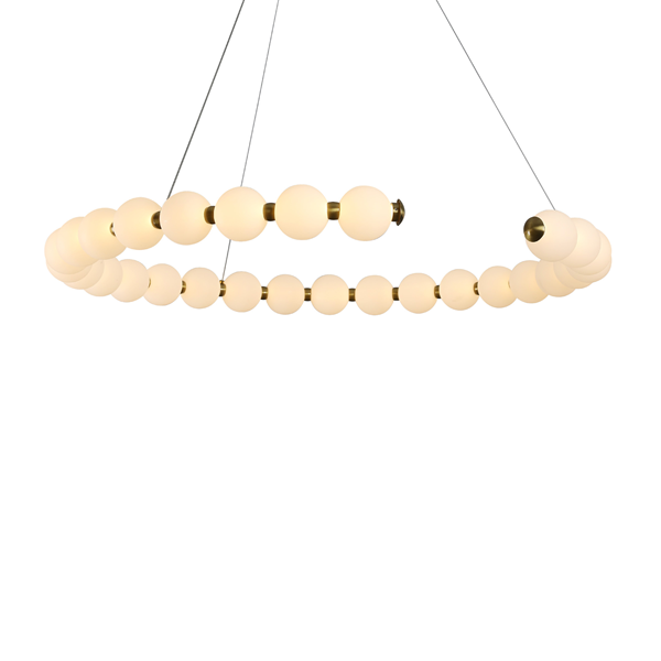 LED висяща лампа LOLLY – метал и акрил, 30W / 40W, 3000K, злато + бяло