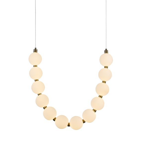 LED висяща лампа LOLLY DROP – 18W, 3000K, Ø530mm, 1350lm, злато + бяло