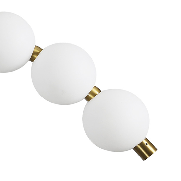 LED висяща лампа LOLLY – метал и акрил, 30W / 40W, 3000K, злато + бяло