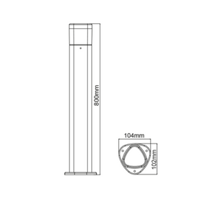 LED градински стълб 800 EDEN - AVA Lighting