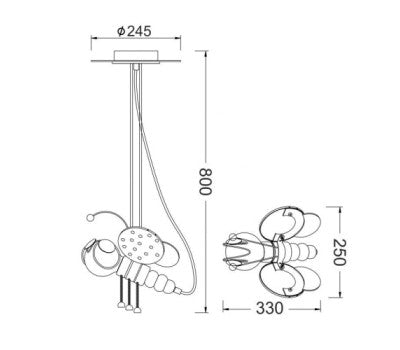Детски пендел HONEY MD20081A – пчеличка, розово-лилав, E27, 1x40W | ACA Lighting
