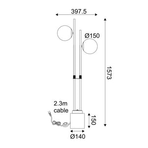 Лампион ML127022FBK QUADRO - AVA Lighting