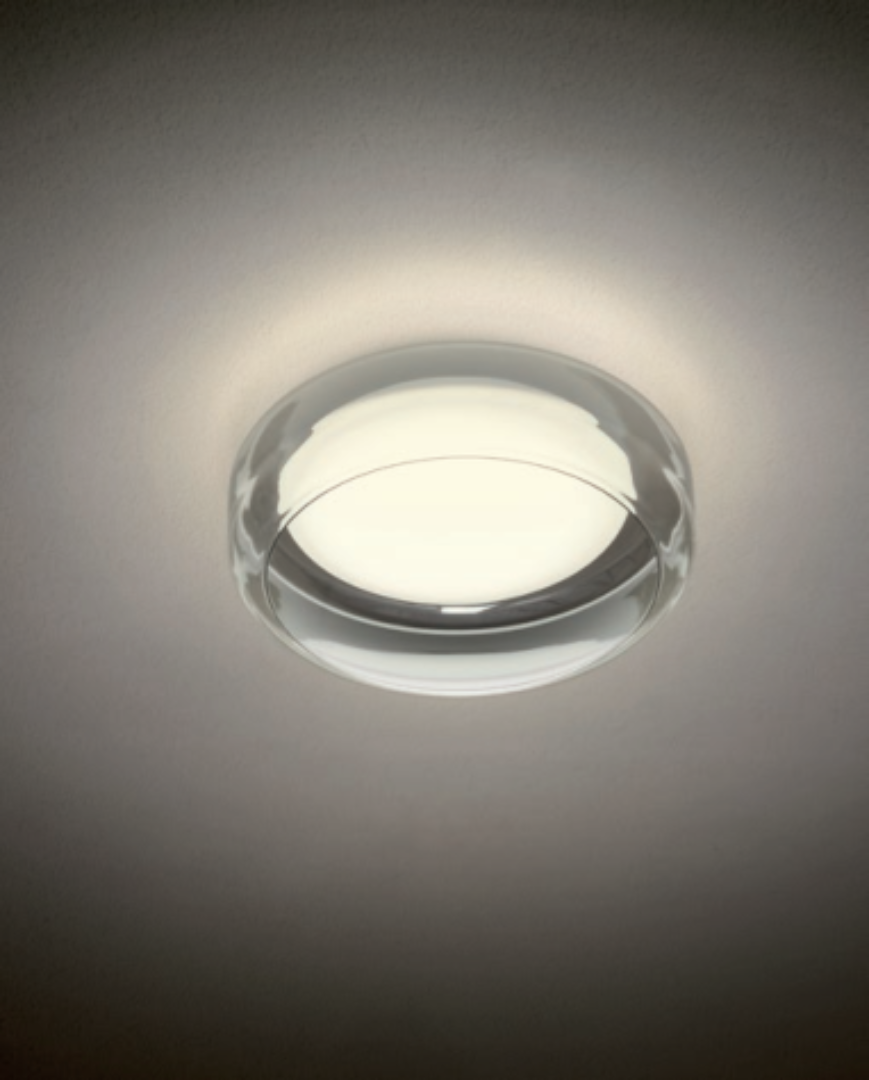 Solera ceiling lamp, matte black and smoked/opal glass, CCT 3000/4000K