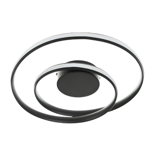 Плафон Finley – черен / бял, LED 57W, с дистанционно, 3 цвята светлина