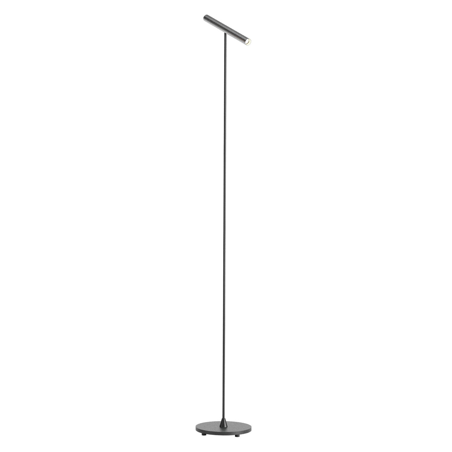 LED floor lamp Praxi Matte black/Misty nickel 3000 K - 01-3720