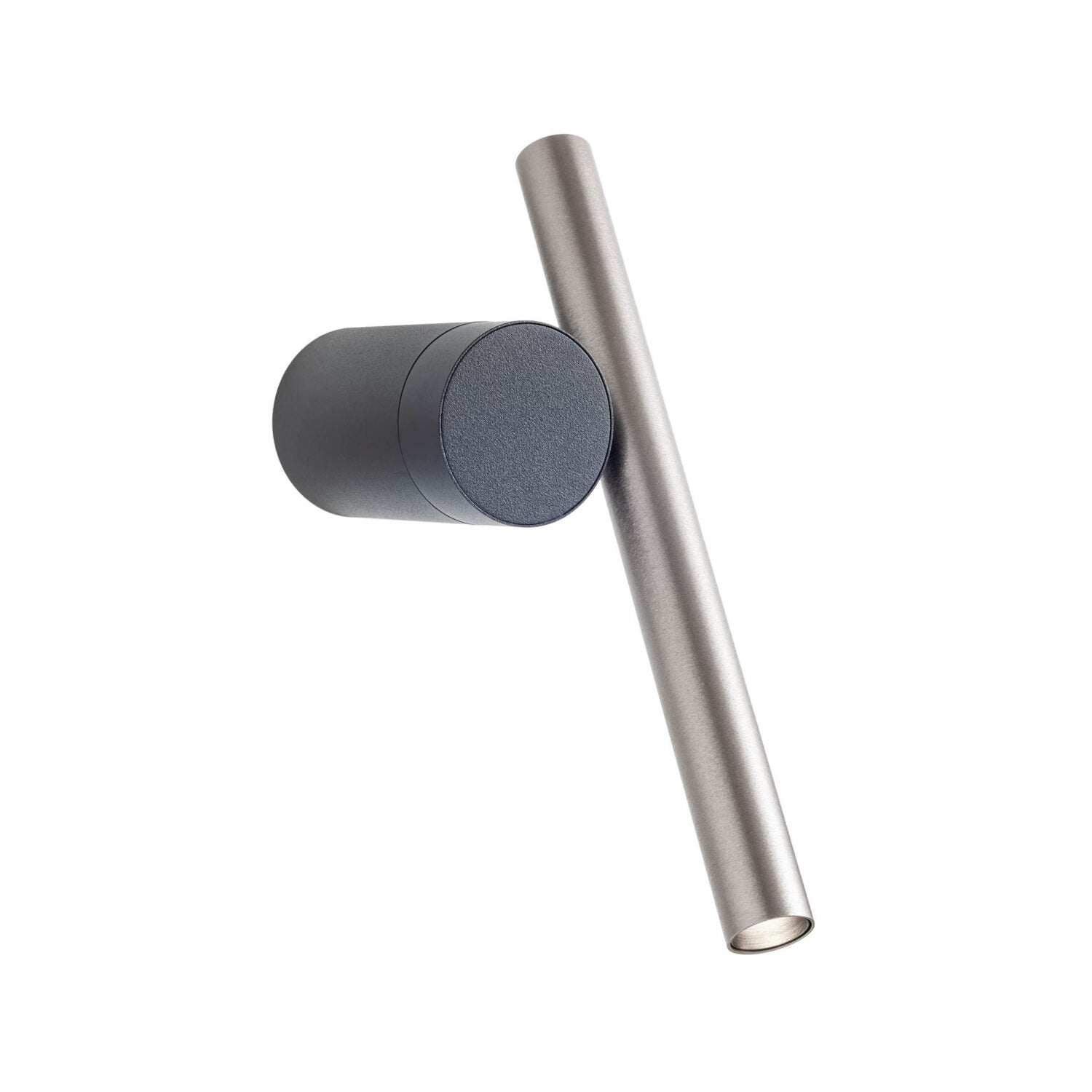 LED wall lamp Praxi Matte black/Misty nickel 3000 K - 01-3982