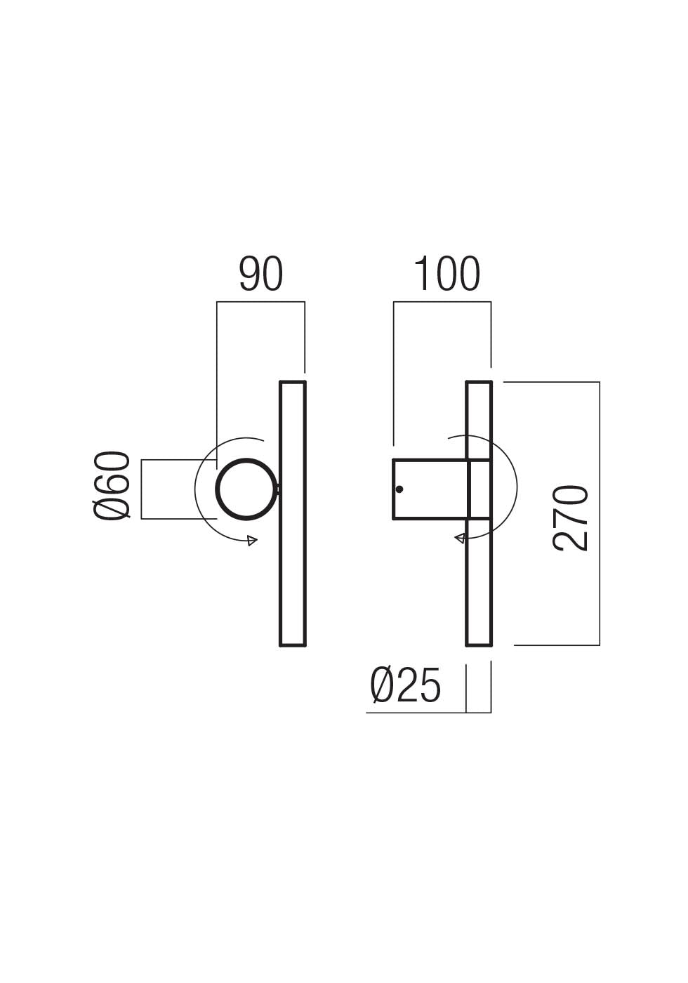 LED wall lamp Praxi Matte black/Silvery coffee 3000 K - 01-3981