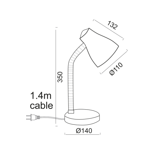 Настолна лампа YUPPIE SF1211B – синя и бяла гъвкава лампа за бюро и детска стая | ACA Lighting