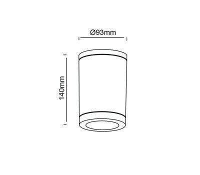 Луна за външен монтаж кръгла цвят античен бронз IP65 GU10 7W - AVA Lighting