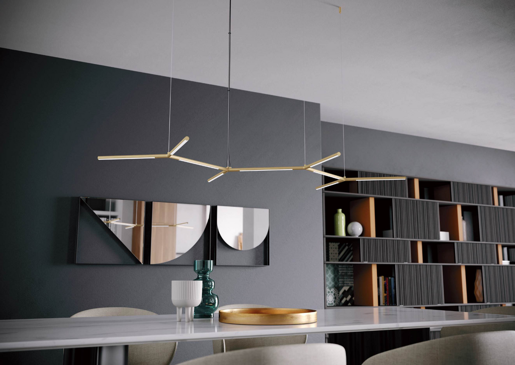 REDO 01-2796 Stick Pendant - Matt Brass