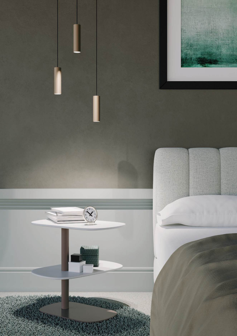 LED pendant lamp Takto Matt white 2700 K - 01-4207