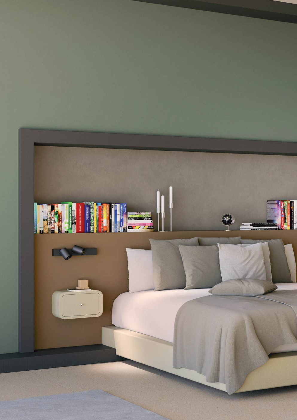 LED wall lamp Takto Silver coffee 3000 K 2-spot - 01-3662