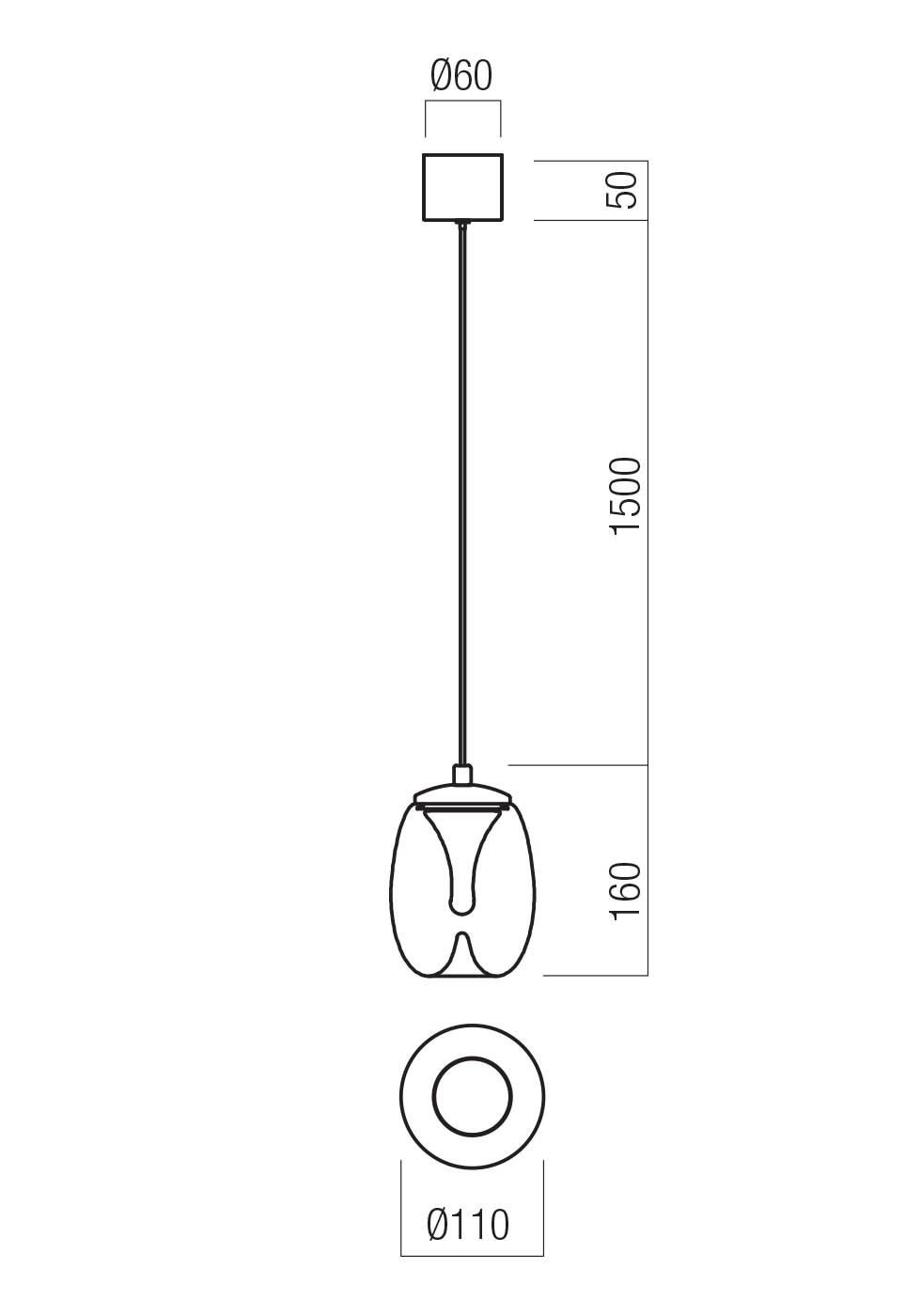 LED пендел DROP – три размера: Ø110, Ø200 и Ø270