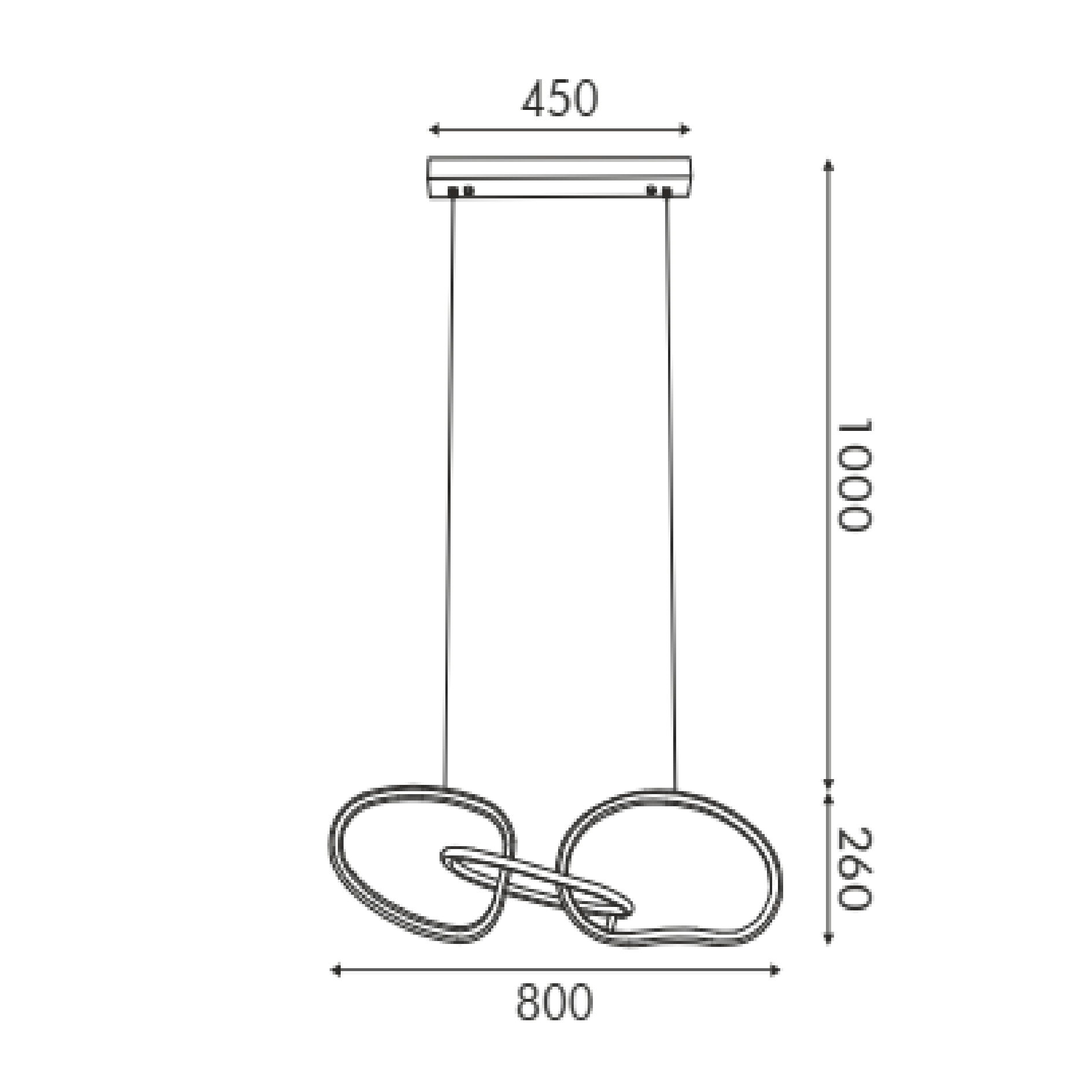 LED висяща лампа RING – метал и акрил, 3X/ 4X/ 5X пръстена, CCT, злато + бяло